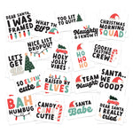 Sassy Christmas Temporary Tattoos / Pack of 36 / Stocking Stuffer Party Favors