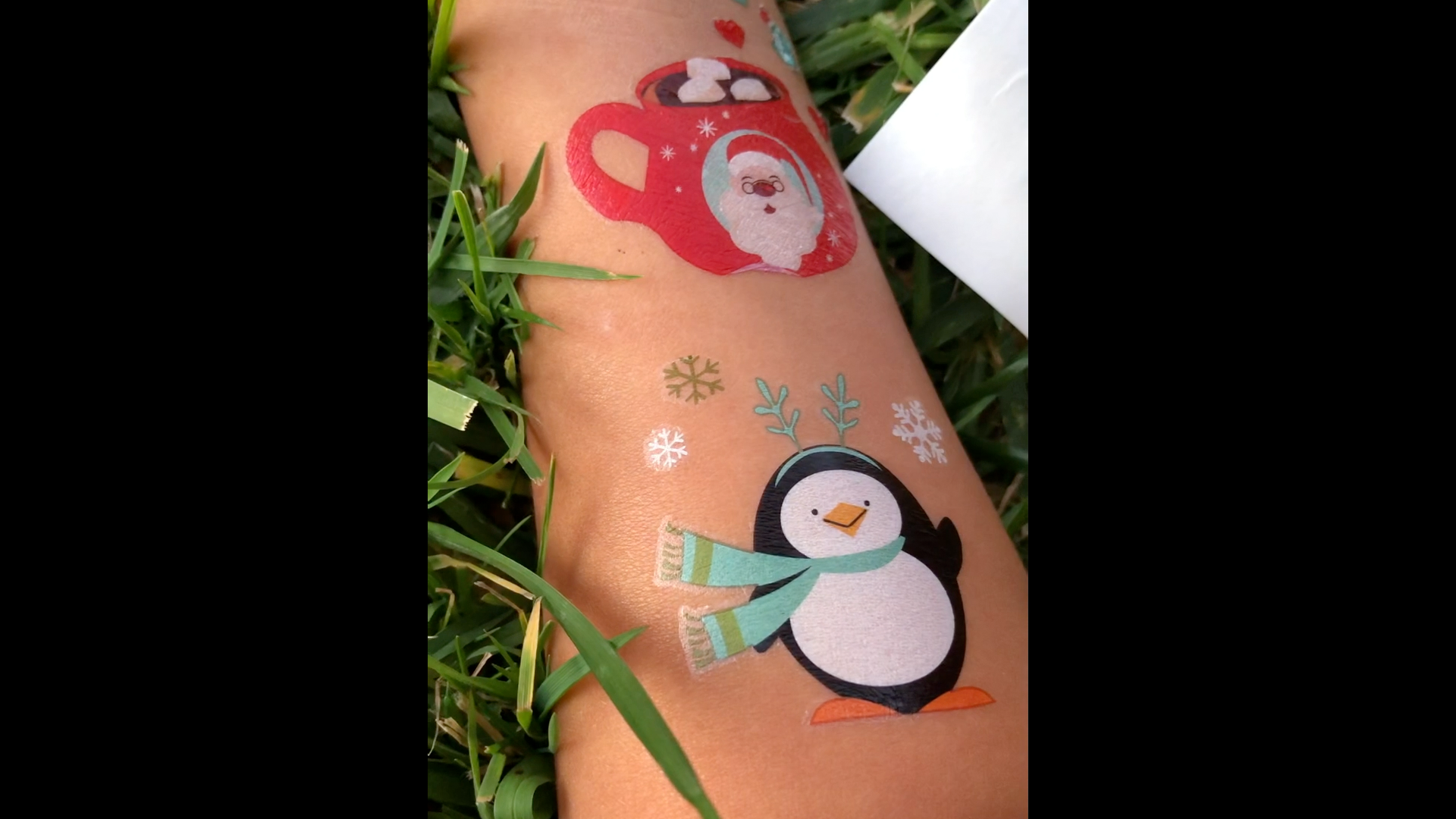 Christmas Holiday Temporary Tattoos / Santa - Reindeer - Elves - Nutcracker - Candy Canes & More / Pack of 36 / Stocking Stuffer