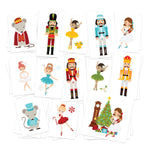 Nutcracker Christmas Temporary Tattoos / Pack of 39 / Party Supplies & Stocking Stuffer / Skin Safe