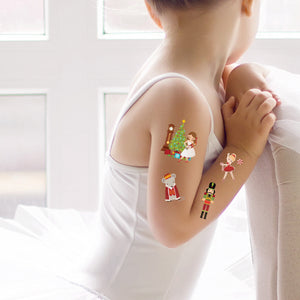 Nutcracker Christmas Temporary Tattoos / Pack of 39 / Party Supplies & Stocking Stuffer / Skin Safe