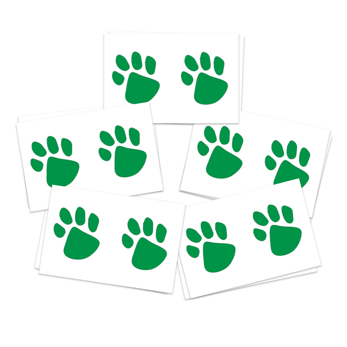 Green Paw Prints (10-Pack)