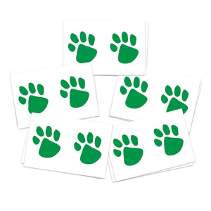 Green Paw Prints (10-Pack)