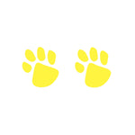 Yellow Paw Prints (10-Pack)