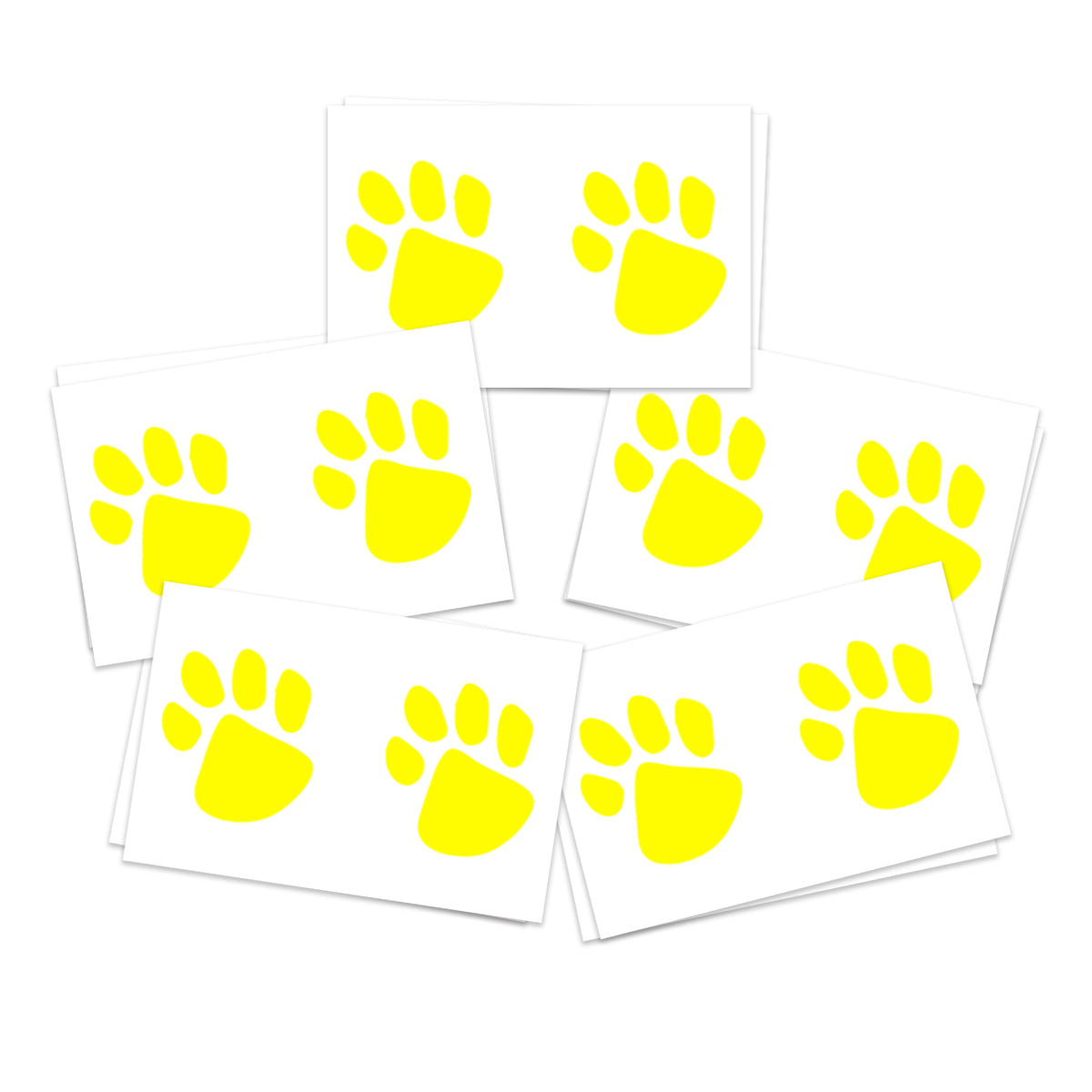 Yellow Paw Prints (10-Pack)