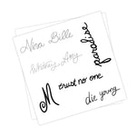 Lana Del Rey Temporary Tattoos Set of Two