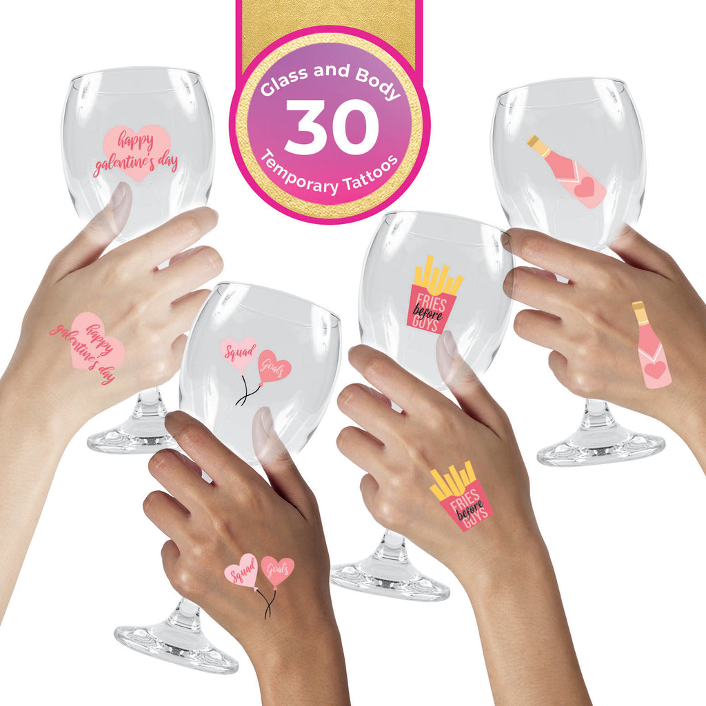 Galentine's Day Wine Charms Pack (30-Pack)